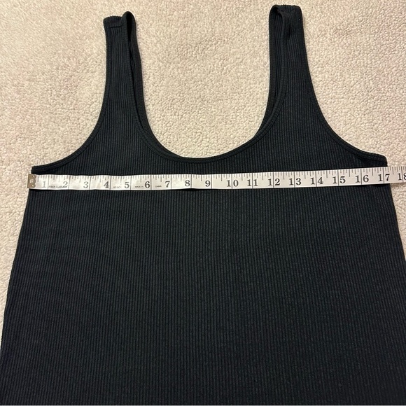 Naadam Black Ribbed Lightweight Cashmere Blend Tank Top - Picture 7 of 9